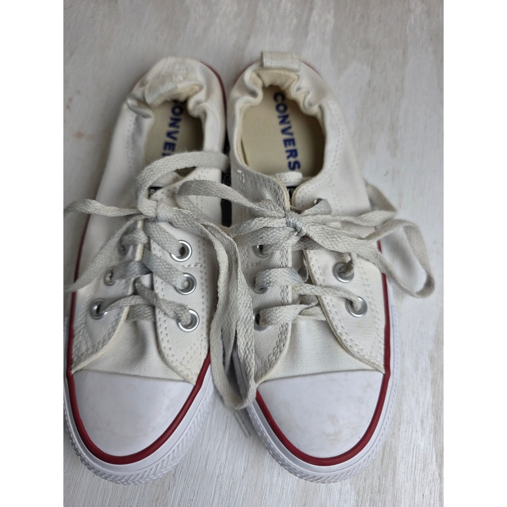 Converse Chuck Taylor All Star Shoreline White Canvas Slip On Sneakers Women 8.5 - Picture 8 of 8